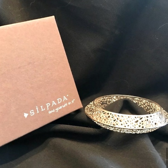 NEW Silpada Vintage Sterling
Silver Stiletto Filigree Cutout
Bangle Bracelet - Picture 9 of 9